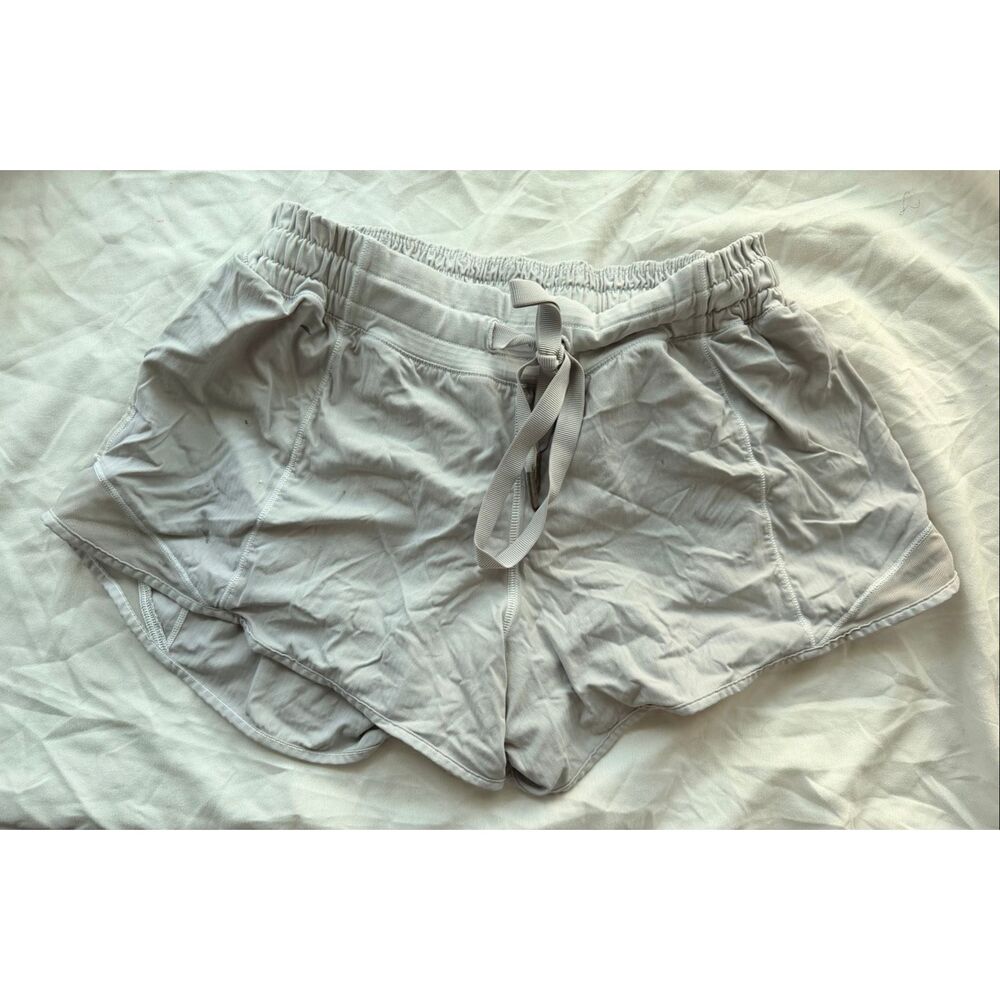 Lululemon Gray Inner Glow High Rise Soft Fleece Lounge Drawstring Shorts Size 6